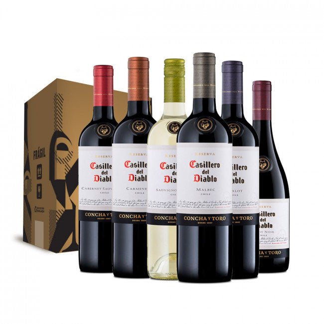 Kit 6 Vinho Casillero Del Diablo c/ 6 garrafas