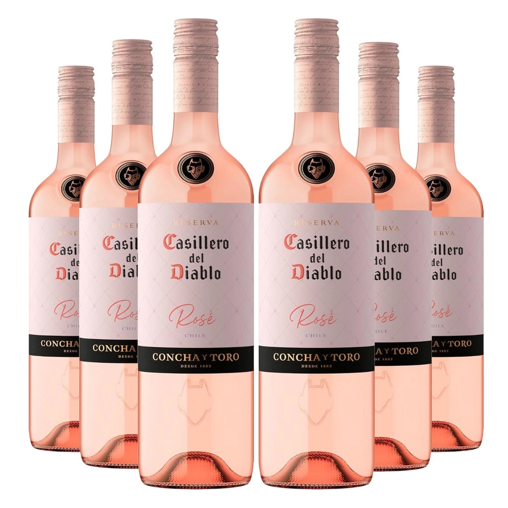 Kit 6  Vinho Casillero del Diablo Reserva Rosé 750ml